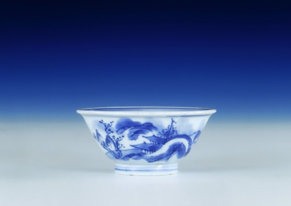 Blue and white tea cup, early Kangxi period, Qing dynasty, China, 1662-1683. Artist: Unknown
