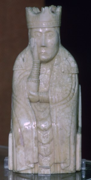 A Queen - The Lewis Chessmen, (Norwegian?), c1150-c1200. Artist: Unknown