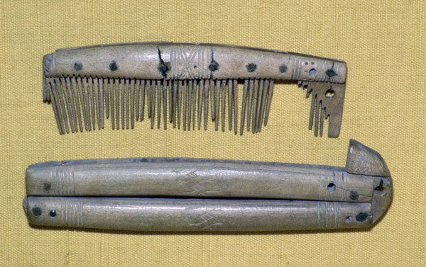 Viking period bone and ivory comb and case. Artist: Unknown