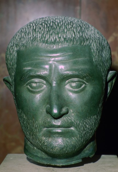 Bust of Trebonianus Gallus, 3rd century. Artist: Unknown