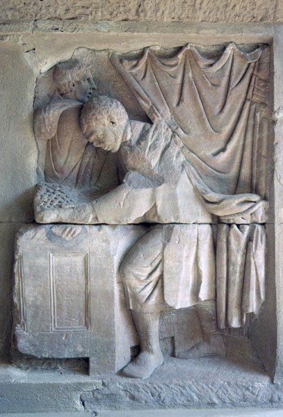 Roman relief of a tax-collector. Artist: Unknown