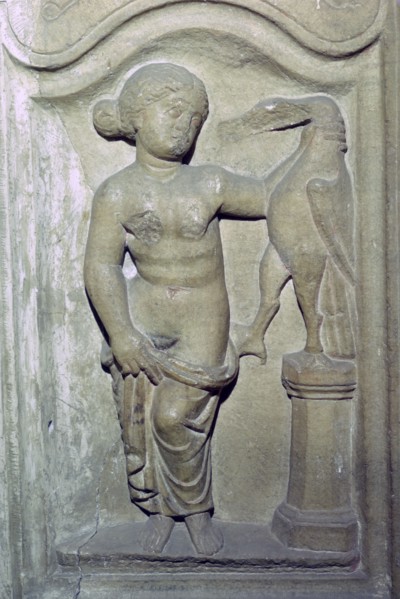 Roman relief of Leda and the Swan. Artist: Unknown