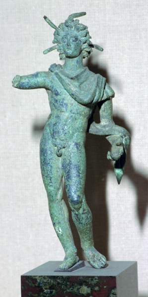 Roman bronze figure of the sun god Helios (Sol), 3rd century. Artist: Unknown