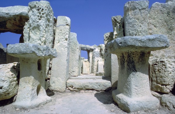 Hagar Qim temple on Malta. (c.3000 BC) Artist: Unknown