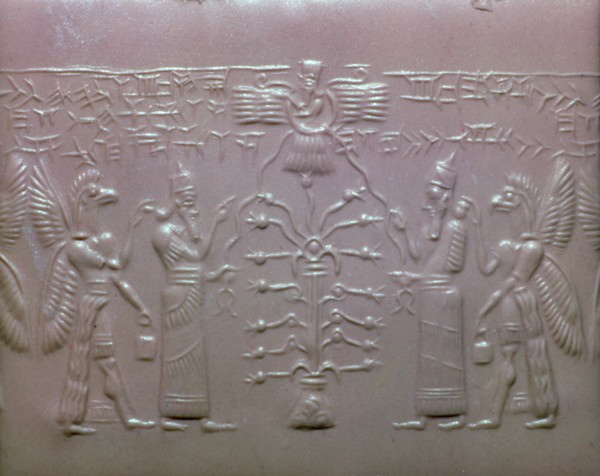 Carnelian cylinder seal of Mushezib-Ninurta, Neo-Assyrian, from northern Iraq, 9th century BC. Artist: Unknown