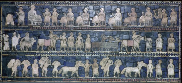 Side of the Sumerian 'Standard of Ur', southern Iraq, about 2600-2400 BC. Artist: Unknown
