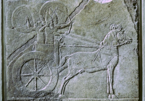 Relief of an Assyrian Chariot. Artist: Unknown