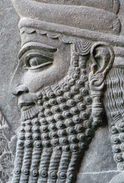 Assyrian relief of a genie protector from the palace of Sargon II at Khorsabad. Artist: Unknown