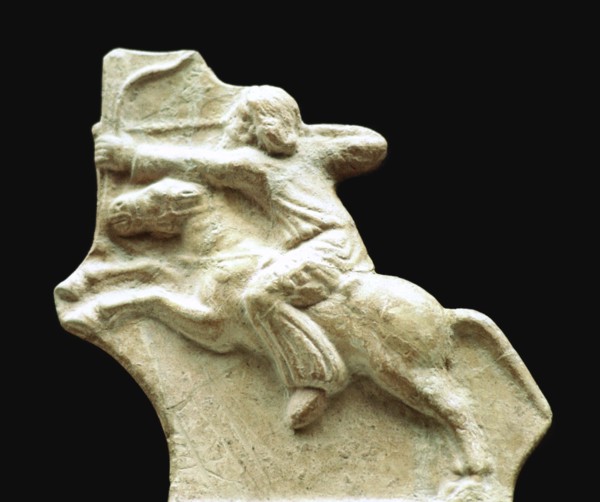 Scythian depiction of an archer on horseback. Artist: Unknown