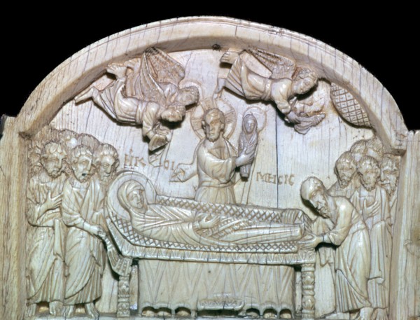 Part of a Byzantine triptych showing the death of the Virgin Mary, 11th century. Artist: Unknown