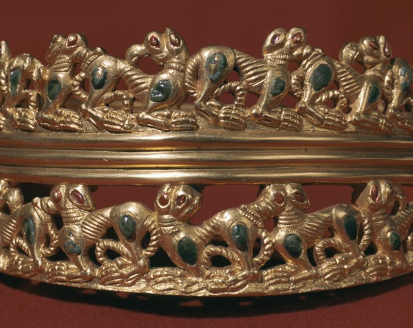 Detail of gold Sarmatian diadem. Artist: Unknown