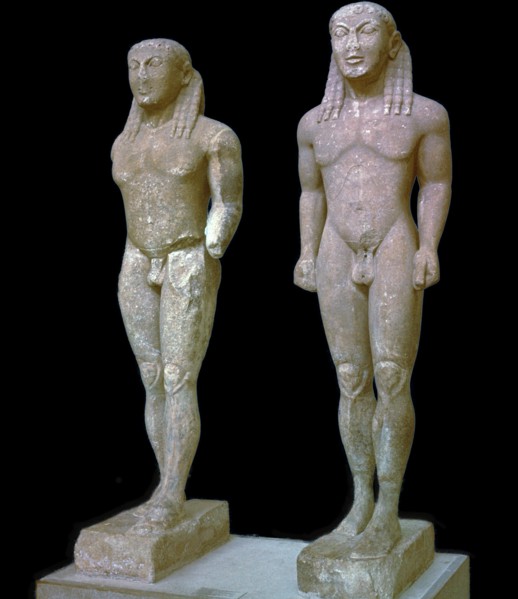Greek statues of Kleobis and Biton, 6th century BC. Artist: Unknown