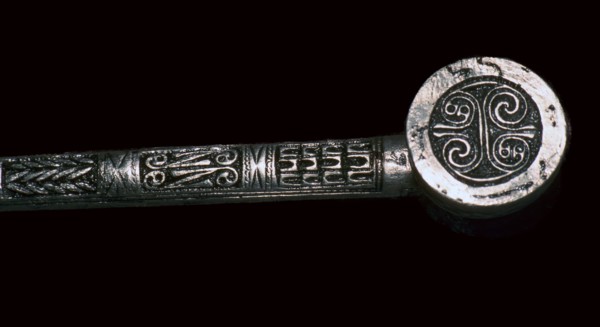 Pictish or Irish disc-headed pin, 6th century. Artist: Unknown