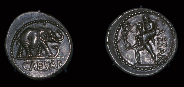 Roman coins of Julius Caesar, 1st century BC. Artist: Unknown