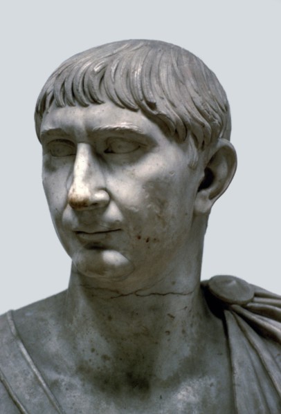 Bust of the Roman Emperor Trajan, 1st century. Artist: Unknown