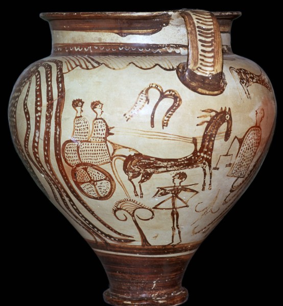 The 'Zeus Krater' of Zeus holding the scales of destiny, 15th century. Artist: Unknown