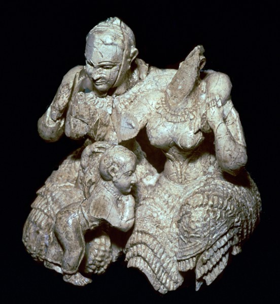Greek two goddesses and divine child group, 14th century. Artist: Unknown