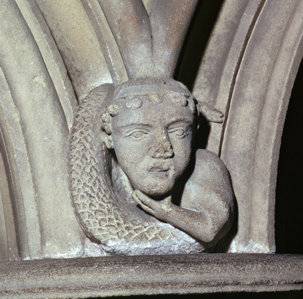 Stone carving in the Chapter House of Southwell Minster, 12th century. Artist: Unknown