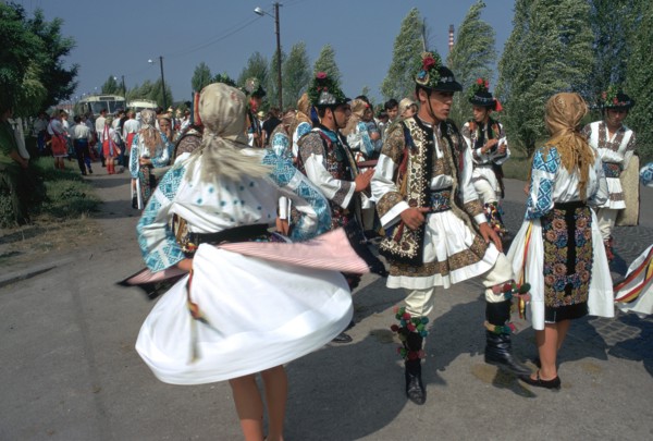 Dancers at a Hungarian folklore festival. Artist: CM Dixon Artist: Unknown