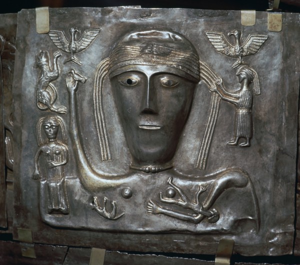 Detail from the Celtic Gundestrop Cauldron, 3rd century. Artist: Unknown