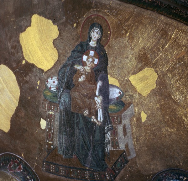 Byzantine mosaic of the Mother and Child. Artist: Unknown