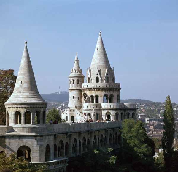 The Fisherman's Bastion on Castle Hill in Budapest. Artist: Unknown