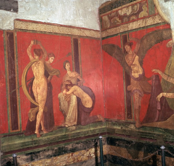 Wall-paintings from the Villa of the Mysteries, Pompeii, 1st century. Creator: Unknown.