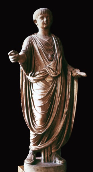 Marble statue of the Roman emperor Nero, 1st century. Artist: Unknown