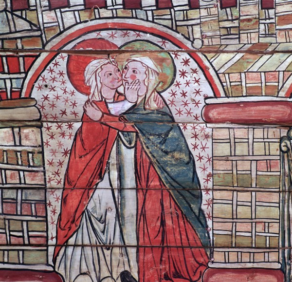 Norwegian painting of the Virgin Mary and St Anne, 13th century. Artist: Unknown
