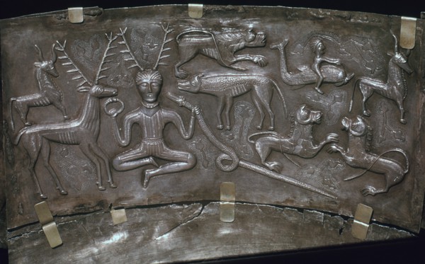 Detail from the Celtic Gundestrop Cauldron, 3rd century. Artist: Unknown