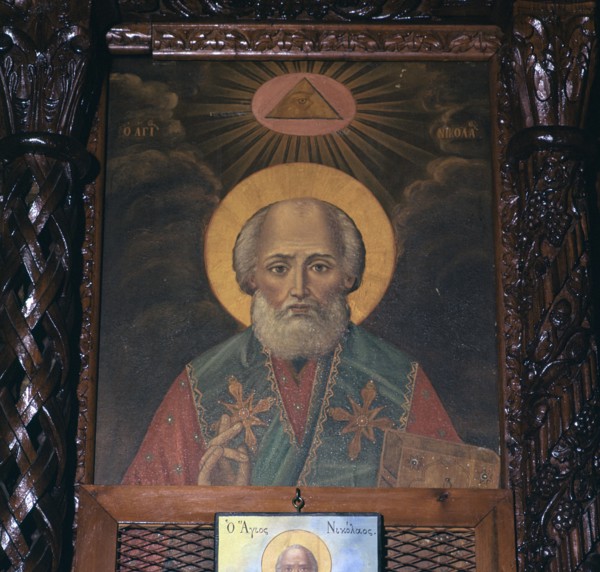 Icon of St Nicholas, 4th century. Artist: Unknown