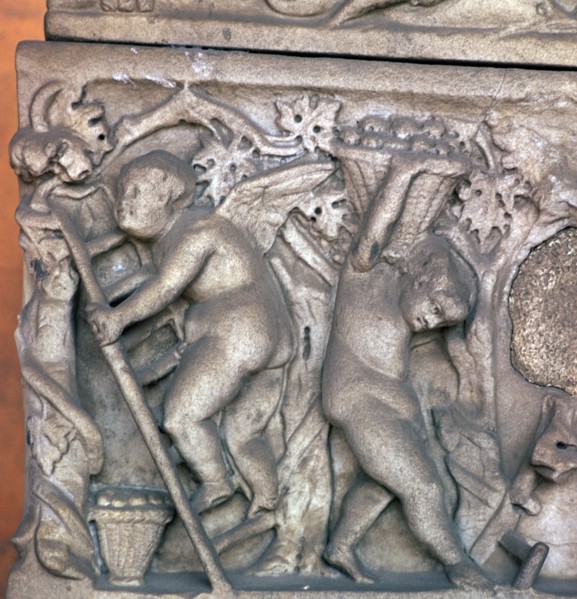 Detail of a Roman sarcophagus, 2nd century. Artist: Unknown