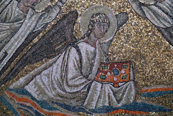 Mosaic of an angel, 6th century. Artist: Unknown