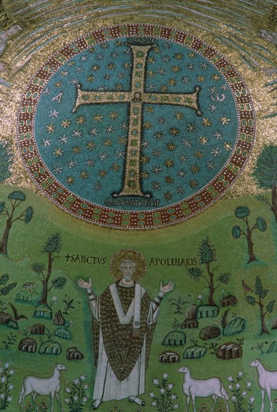 Mosaic of Christ the Good Shepherd from Sant' Apollinare in Classe. Artist: Unknown