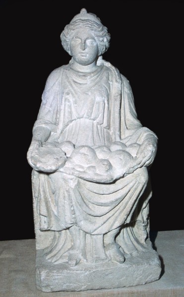 Statuette of a Celtic mother-goddess. Artist: Unknown