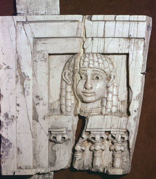 Phoenician ivory of a 'woman at a window', 8th century BC. Artist: Unknown