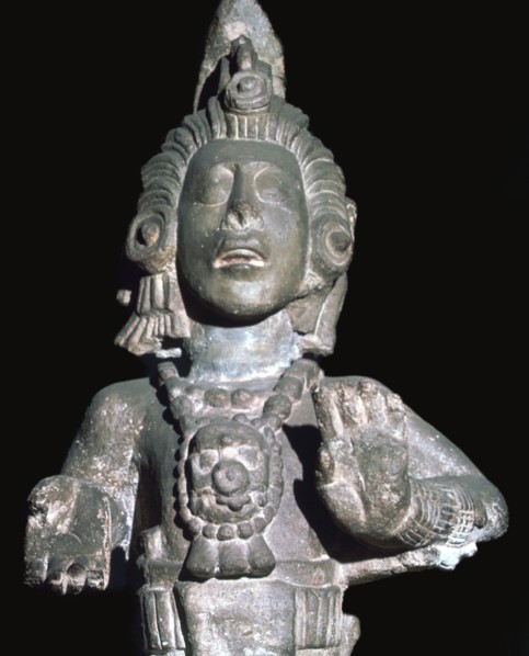 Stone bust of the Maize God, Maya, Copán, Honduras, Late Classic period, c600-c800. Artist: Unknown