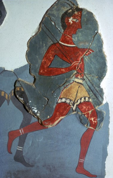 Fragment of a Minoan fresco known as the 'Captain of the Blacks', 15th century BC. Artist: Unknown