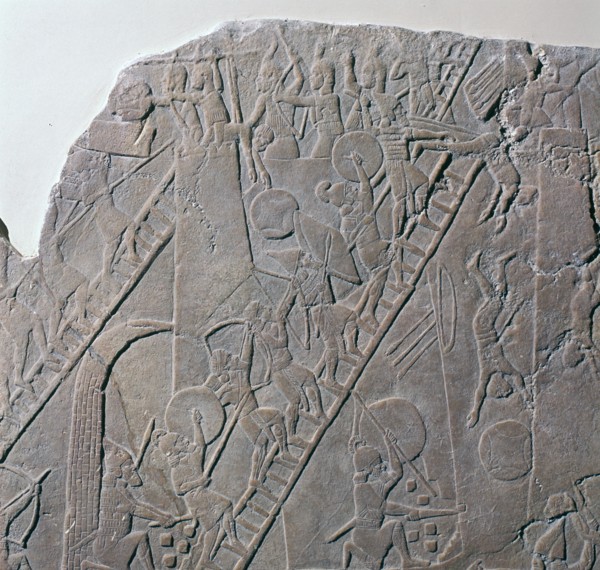 Babylonian depiction of the siege of an Egyptian city, 7th century. Artist: Unknown