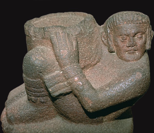 Maya Eagle-vase offering bowl for the hearts of sacrificial victims. Artist: Unknown