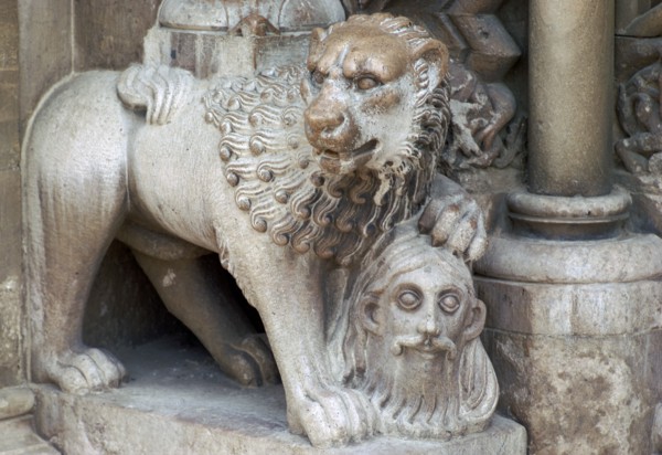 Detail of the west door of Jak Abbey near Szombathely in Hungary, 13th century. Artist: Unknown