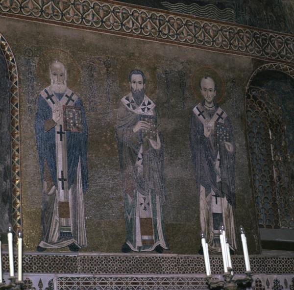 A mosaic showing the Fathers of the Church, 12th century. Artist: Unknown
