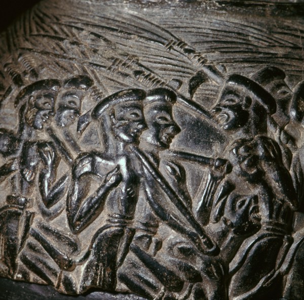 The 'Harvester's Vase' from Crete, 16th century. Artist: Unknown