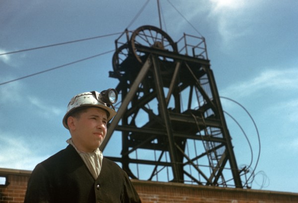 Coal miner at pit head.