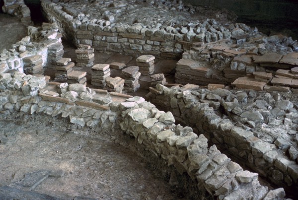 Hypocaust of the Roman Palace at Fishbourne, 3rd century. Artist: Unknown