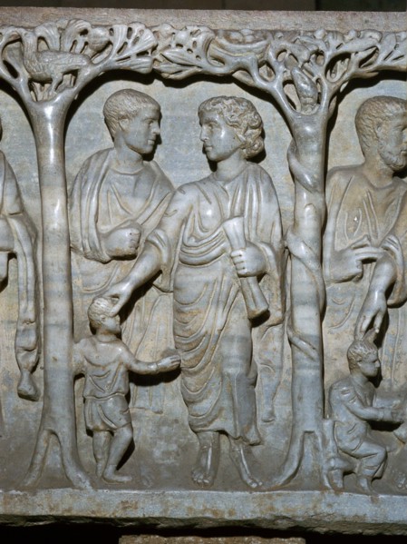Detail of early Christian sarcophagus. Artist: Unknown
