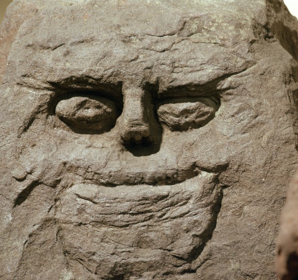 Pagan stone head. Artist: Unknown