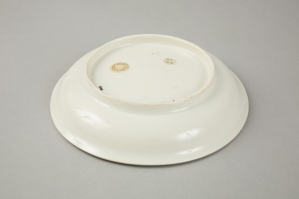White dish with anhua design of two phoenix and cloud scroll design, Song dynasty, c.1300. Artist: Unknown.