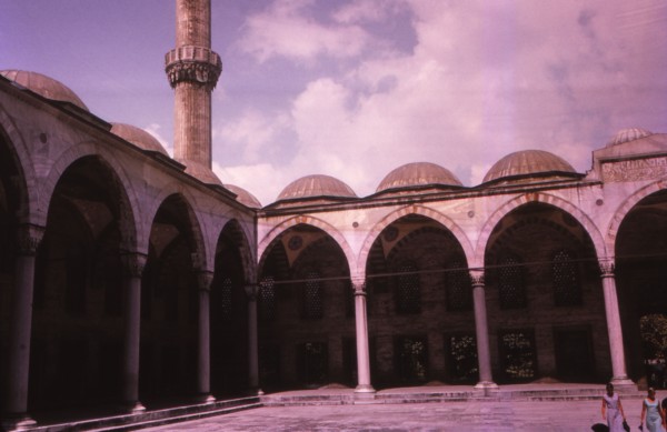 Sultan Ahmed Mosque (Blue Mosque) Courtyard, Istanbul, 20th century. Artist: CM Dixon.