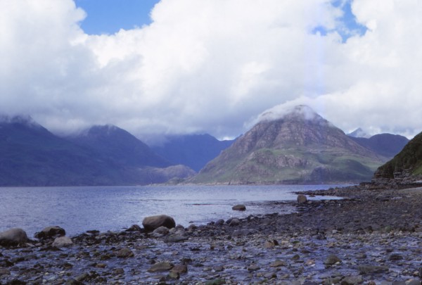 The Black Cuillins across Loch Scavaig, Isle of Skye, Scotland, 20th century. Artist: CM Dixon.